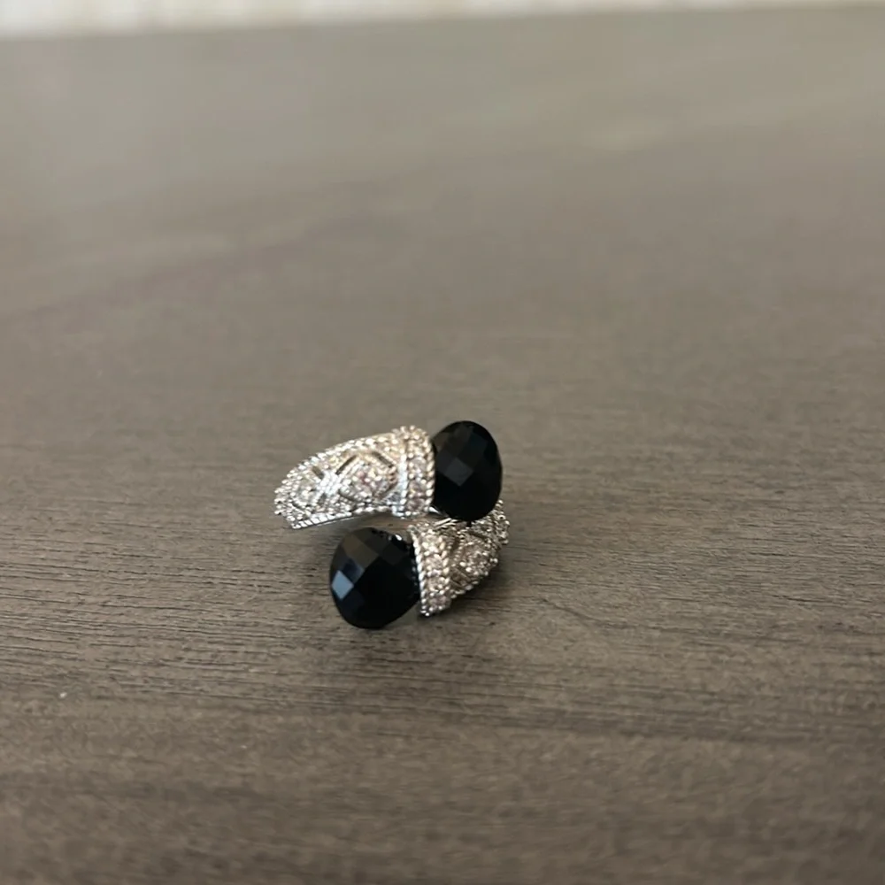 Judith Ripka Sterling Silver Black Onyx Ring